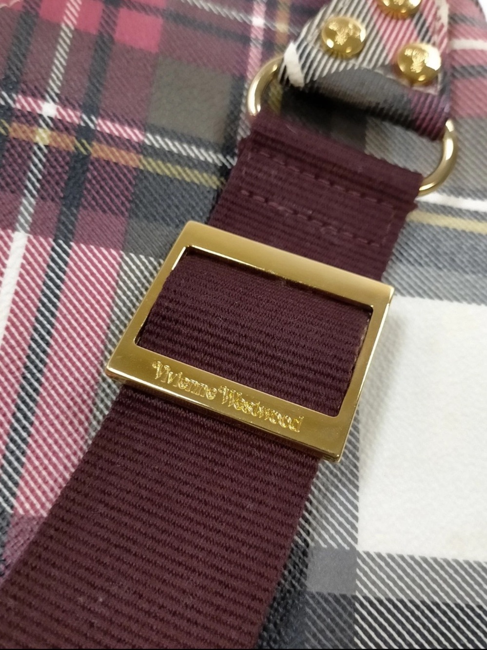 Vivienne Westwood Tartan Plaid PVC Crossbody Bag - Picture 10 of 14